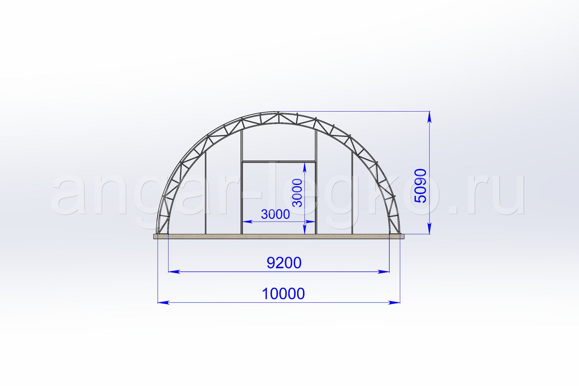 Ангар арочный 10X24. Сборочный комплект 